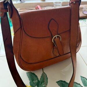 70s Vintage Leather Shoulder Bag